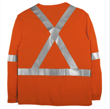 BIG BILL® High Visibility Flame Resistant Long Sleeve T-Shirt - Orange - RT5PD8