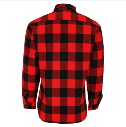 BIG BILL® Long-Sleeve Premium Flannel Shirt with Half-Zip - (384) Plaid Red & Black - 123