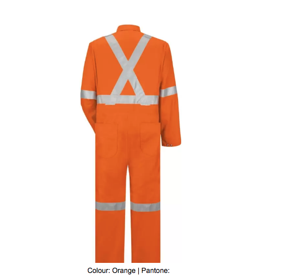 RED KAP® HI-VISIBILITY ZIP-FRONT COVERALL WITH CSA COMPLIANT REFLECTIVE TRIM - CT5S