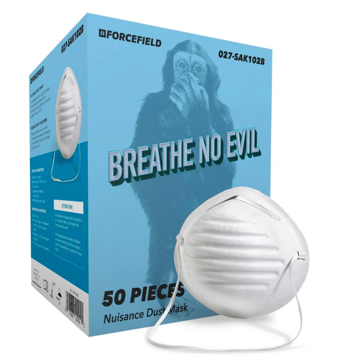 Forcefield "Breathe No Evil" Nuisance Dust Mask (50 per box) - 027-SAK102B CLEARANCE