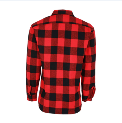 BIG BILL® Brawny Flannel Shirt - (384) Plaid Red & Black - 121