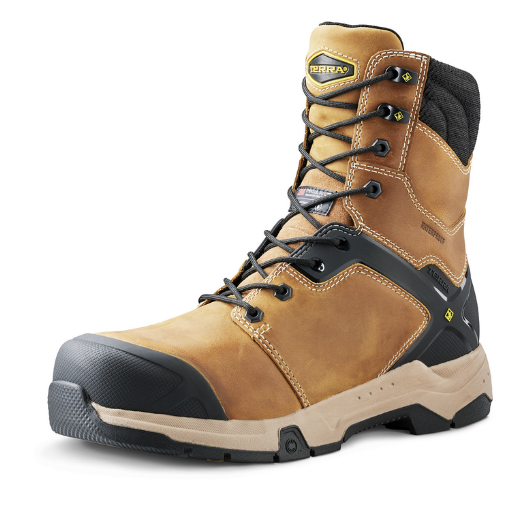 Men's Terra Carbine 8" Waterproof Composite Toe Safety Work Boot - 4TCRBK/4TCRBN/4TCRWT