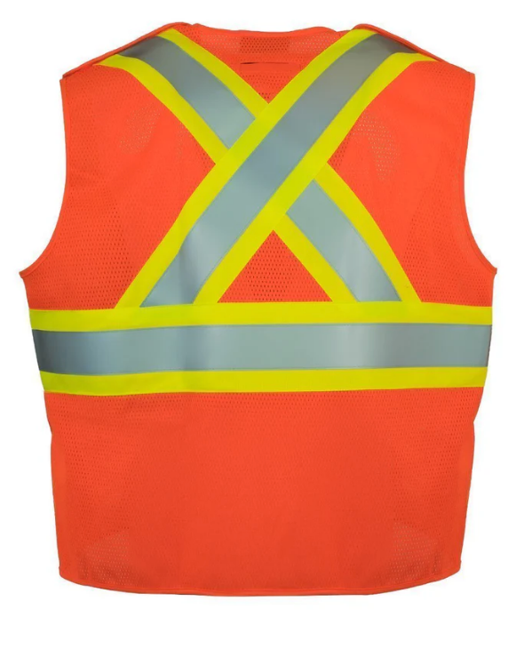 Forcefield Fire Resistant (FR) 5-Point Tear-away Hi Vis Safety Vest 022-TVFR5OR