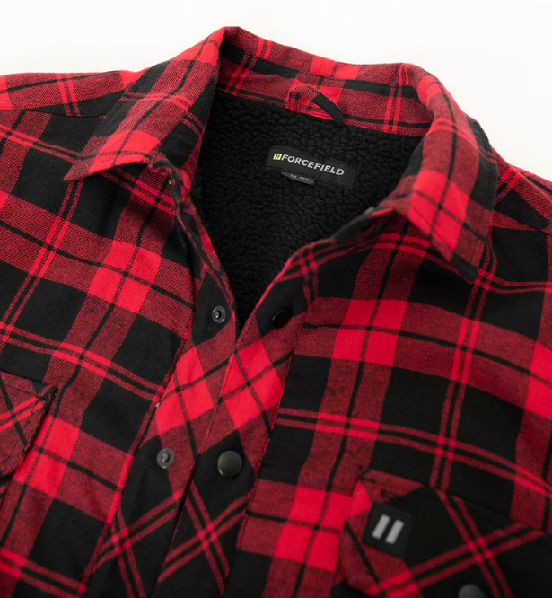 Forcefield Red Plaid Sherpa-lined Flannel Shirt Jacket 024-LC53QFSH-R