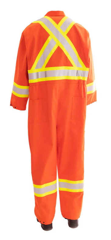 Forcefield Orange FR Treated 100% Cotton Coverall with Reflective Tape 024-FRCOR