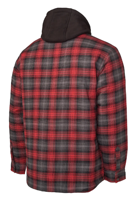 TOUGH DUCK QUILT-LINED HOODED FLANNEL JAC-SHIRT - WS06