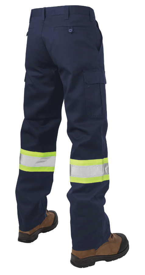 TOUGH DUCK RELAXED-FIT TWILL SAFETY CARGO UTILITY PANT - S607