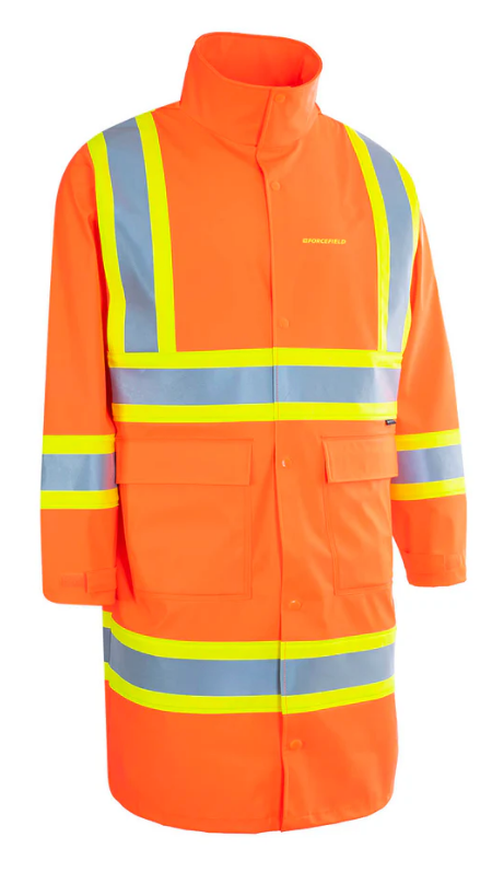 Forcefield Hi Vis Fire Resistant Long Rain Coat 023-68552