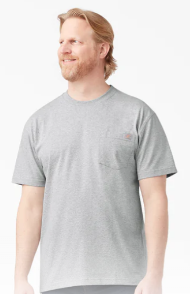 Dickies Heavyweight Short Sleeve Pocket T-Shirt - Heather Gray (HG) #WS450