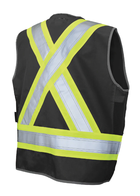 TOUGH DUCK POLY TWILL DELUXE SAFETY VEST - SV12