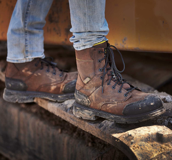 Men's Terra Patton 8" Aluminum Toe Safety Work Boot with Internal Met Guard - 839KDB