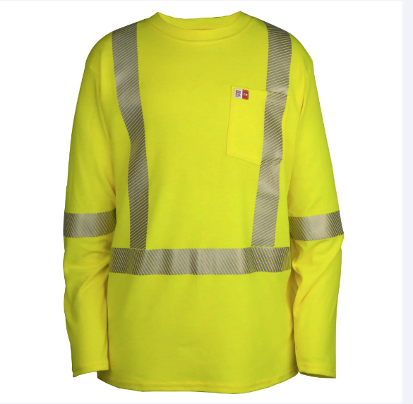 BIG BILL® Lightweight Hi Vis Flame Resistant Long Sleeve T-Shirt - SRT5VT5