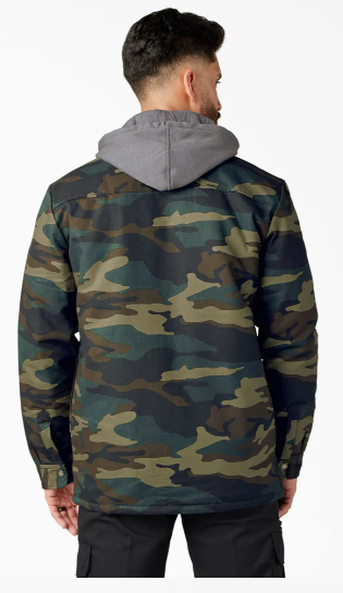 Dickies Water Repellent Duck Hooded Shirt Jacket