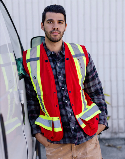 Forcefield Hi Vis Safety Surveyor's Vest 022-TVSURV168