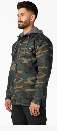 Dickies Water Repellent Duck Hooded Shirt Jacket