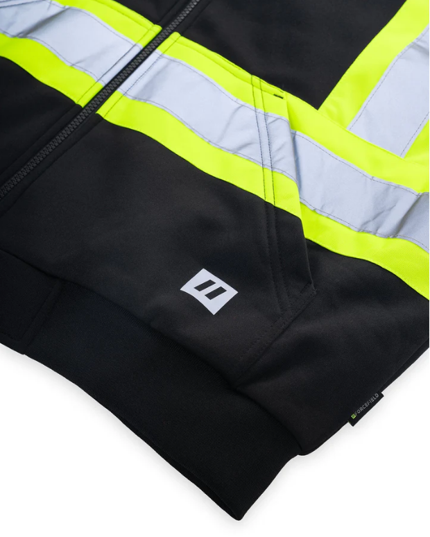 Forcefield Deluxe Hi Vis Safety Hoodie, Detachable Hood 024-P844
