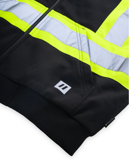 Forcefield Deluxe Hi Vis Safety Hoodie, Detachable Hood 024-P844