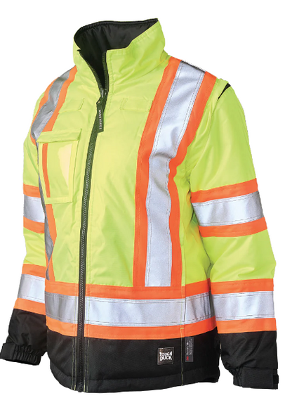TOUGH DUCK WOMEN'S POLY OXFORD 5-IN-1 SAFETY JACKET - SJ46