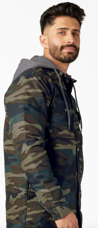 Dickies Water Repellent Duck Hooded Shirt Jacket