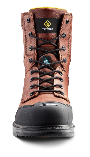 Men's Terra Patton 8" Aluminum Toe Safety Work Boot - 4NS5BK/4NS5BN