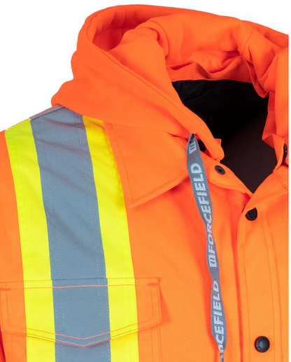 Forcefield Hi-Vis Hoodie Shacket With Detachable Hood 024-EP34