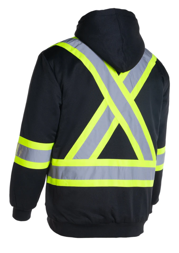 Forcefield Deluxe Hi Vis Safety Hoodie, Detachable Hood 024-P844