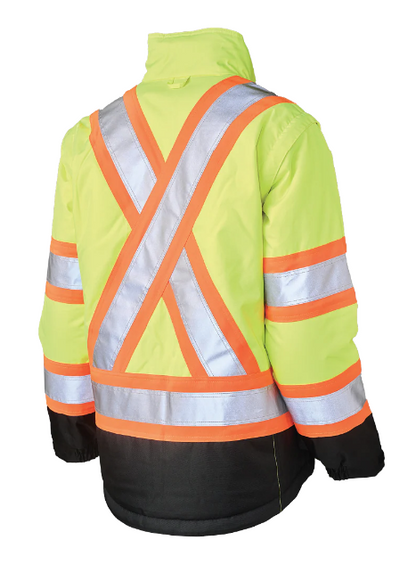 TOUGH DUCK WOMEN'S POLY OXFORD 5-IN-1 SAFETY JACKET - SJ46