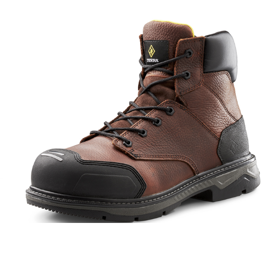 Men's Terra Patton 6" Aluminum Toe Safety Work Boot - 4NS6BK/4NS6BN