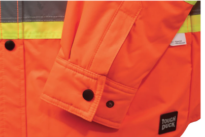 TOUGH DUCK QUILT-LINED HOODED SAFETY JAC-SHIRT -  SJ51