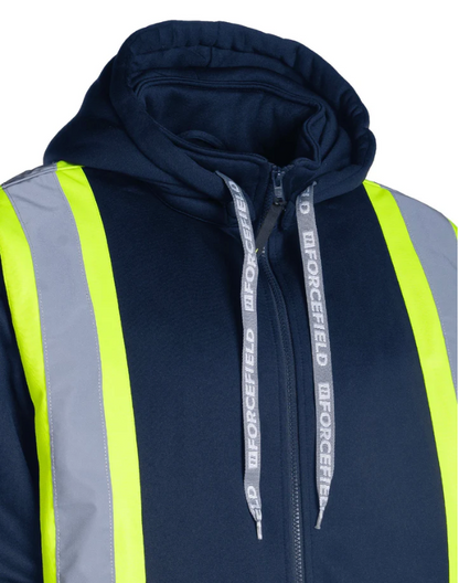 Forcefield Deluxe Hi Vis Safety Hoodie, Detachable Hood 024-P844