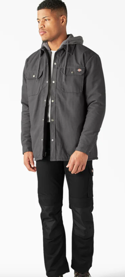 Dickies Water Repellent Duck Hooded Shirt Jacket