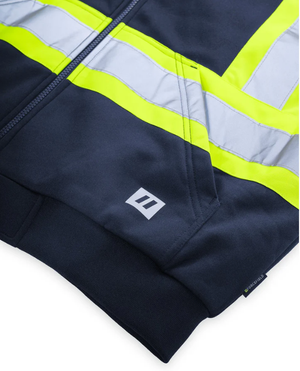 Forcefield Deluxe Hi Vis Safety Hoodie, Detachable Hood 024-P844