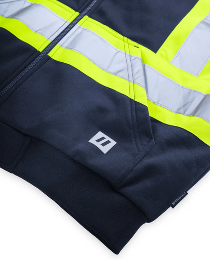 Forcefield Deluxe Hi Vis Safety Hoodie, Detachable Hood 024-P844