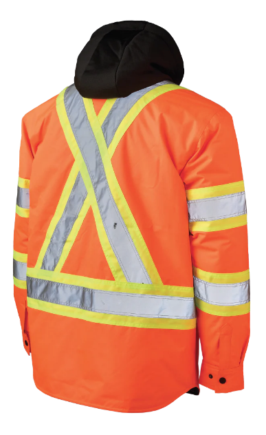 TOUGH DUCK QUILT-LINED HOODED SAFETY JAC-SHIRT - SJ51