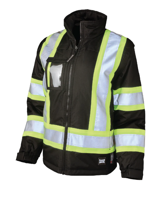 TOUGH DUCK WOMEN'S POLY OXFORD 5-IN-1 SAFETY JACKET - SJ46