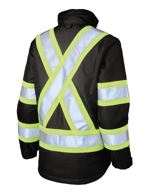 TOUGH DUCK WOMEN'S POLY OXFORD 5-IN-1 SAFETY JACKET - SJ46