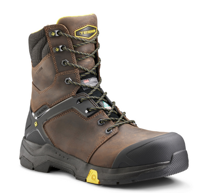 Men's Terra Carbine 8" Waterproof Composite Toe Safety Work Boot - 4TCRBK/4TCRBN/4TCRWT