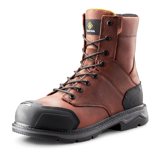 Men's Terra Patton 8" Aluminum Toe Safety Work Boot - 4NS5BK/4NS5BN