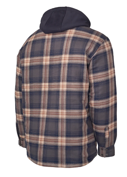 TOUGH DUCK QUILT-LINED HOODED FLANNEL JAC-SHIRT - WS06