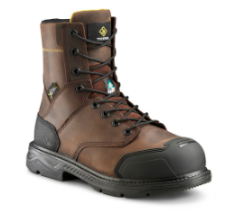 MEN'S TERRA PATTON 8" ALUMINUM TOE SAFETY WORK BOOT WITH INTERNAL MET GUARD - 839K