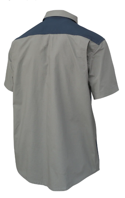 TOUGH DUCK SHORT-SLEEVE TOUGH FLEX RIPSTOP COLOUR BLOCK SHIRT - WS18