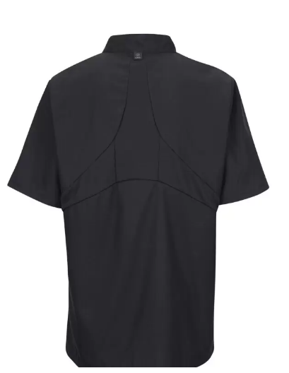 RED KAP® CHEF DESIGNS® SHORT SLEEVE CHEF COAT WITH OILBLOK + MIMIX™. - 046X