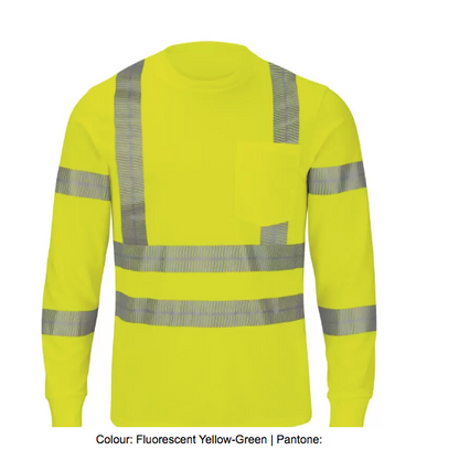 RED KAP® HI-VISIBILITY PERFORMANCE LONG SLEEVE T-SHIRT – TYPE R, CLASS 3 - SVY3