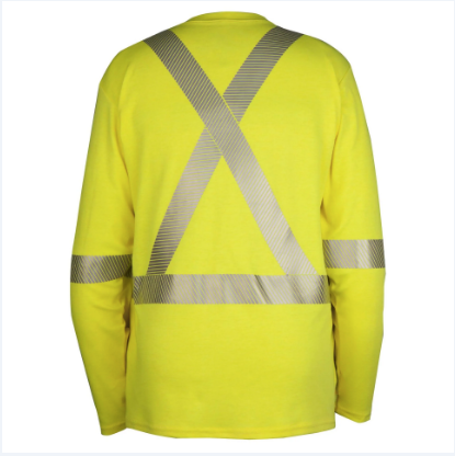 BIG BILL® High Visibility Flame Resistant Athletic Performance Long Sleeve T-Shirt - Yellow - SRT5PY6