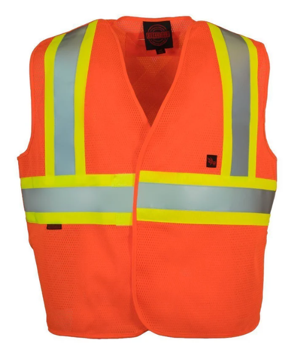 Forcefield Fire Resistant (FR) 5-Point Tear-away Hi Vis Safety Vest 022-TVFR6LY