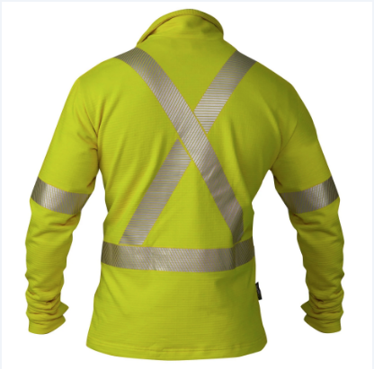 BIG BILL®   Hi Vis Flame Resistant Quarter-Zip Grid Fleece - SRT29PS11