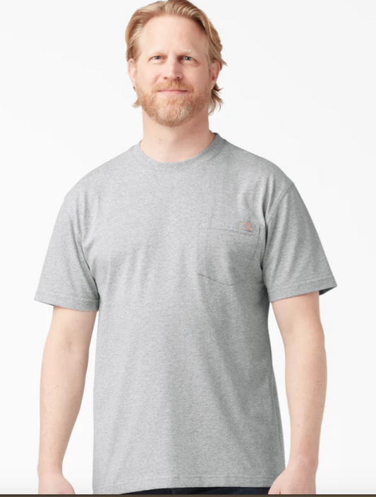 Dickies Heavyweight Short Sleeve Pocket T-Shirt - Heather Gray (HG) #WS450