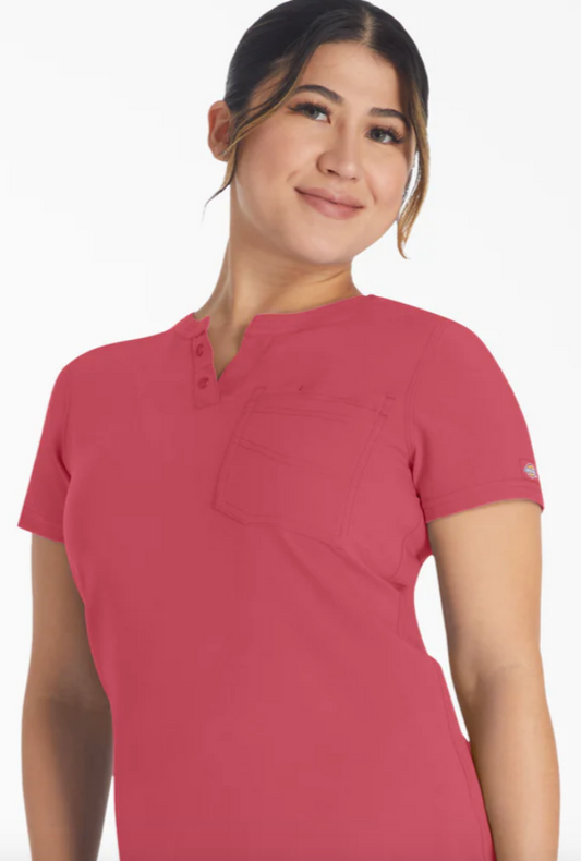 Dickies Women's EDS NXT Henley Scrub Top