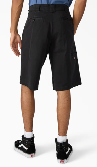 Dickies Worn In Loose Work Shorts, 13"