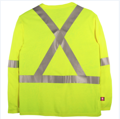 BIG BILLÏ® High Visibility Flame Resistant Long Sleeve T-Shirt - Yellow - RT5PY8